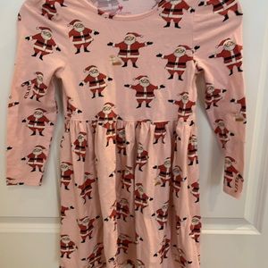 Pink Chicken Dancing Santa cotton dress Size 8